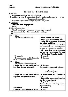 Kế hoạch dạy học Âm nhạc lớp 1 - Học kì II - Năm học 2013-2014